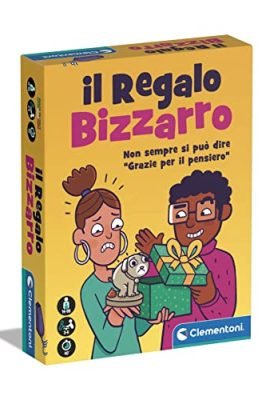 Clementoni- Party Game-Il Regalo bizzarro Tavolo, Mazzo di Carte, Gioco di società Adulti, 3-6 Giocatori-Made in Italy, Colore Italiano, 16777