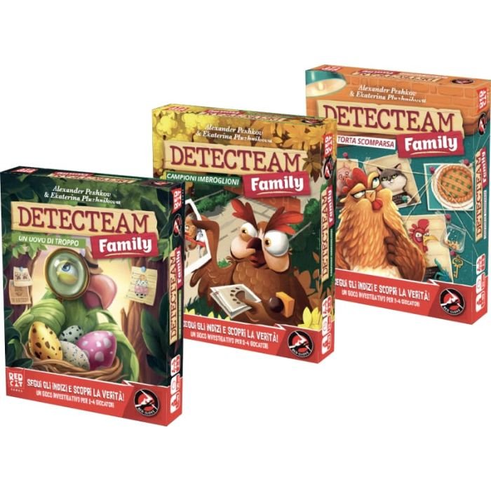 Detecteam Family immagine dei tre capitoli disponibili