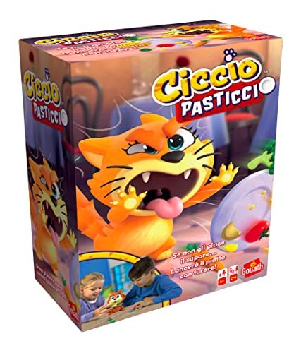 GOLIATH Ciccio Pasticcio, Gioco da Tavolo per Bambini, dai quattro anni in su, d'Azione con Gatto, Stimola i Riflessi, Multicolore, 926351.006, 2-4 giocatori
