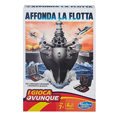 Hasbro Gaming, Affonda la Flotta, Gioco di Carte,7+ Anni, Edizione da Viaggio