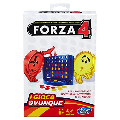 Hasbro Gaming, Forza 4, Gioco di Carte, Edizione da Viaggio, Ages 6+
