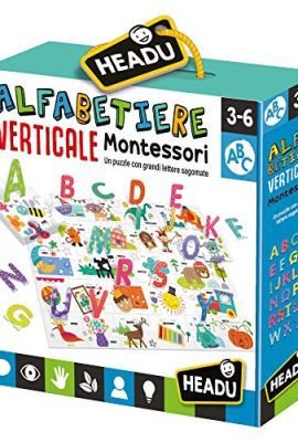 Headu Alfabetiere Verticale Montessori, Multicolore, IT23585