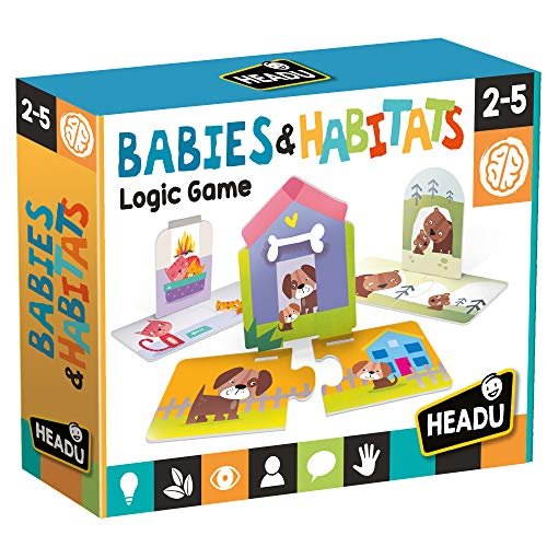 Headu Babies & Habitats Trova Le Giuste Relazioni Mu24735 Gioco Educativo Per Bambini 2-5 Anni Designed In Italy