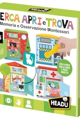 Headu Cerca Apri e Trova Montessori Memoria e Osservazione per i più Piccoli It57168 Gioco Educativo per Bambini 2-5 Anni