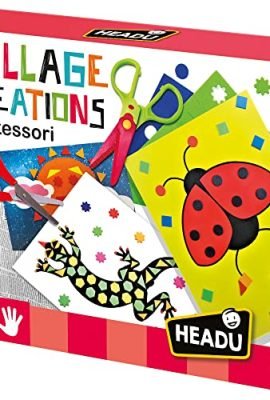 Headu Collage Creation Taglia Ritaglia E Crea Mu24056 Gioco Art & Craft Per Bambini 4-10 Anni Made In Italy