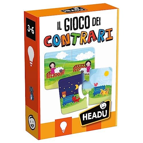 Headu Il Gioco Dei Contrari Gioco Di Logica Per Imparare A Confrontare It20584 Gioco Educativo Per Bambini 3-6 Anni Made In Italy