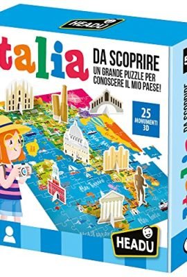 Headu Italia Da Scoprire Un Grande Puzzle Per Conoscere Il Mio Paese It23110 Gioco Educativo Per Bambini 5-10 Anni Made In Italy
