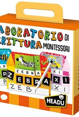Headu Laboratorio Di Scrittura Montessori Leggo E Scrivo Con Tre Metodi Divertenti It23578 Gioco Educativo Per Bambini 3-6 Anni Made In Italy