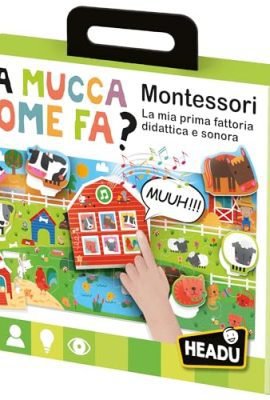 Headu La Mucca Come Fa Montessori La Mia Prima Fattoria Didattica E Sonora It57175 Gioco Educativo Per Bambini 2-4 Anni