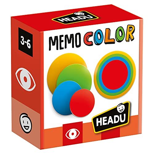 Headu Memo Color Il Gioco Della Memoria Visiva Mu51289 Gioco Educativo Per Bambini 3-6 Anni Made In Italy
