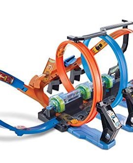 Hot Wheels, Pista Hot Wheels Schianti Rotanti con Propulsori Motorizzati, Giocattolo per Bambini 5+ Anni, FTB65