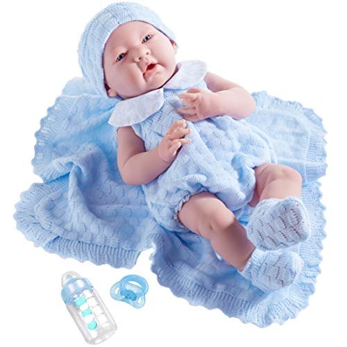 JC TOYS - Newborn, Bambola per bambini, colore blu (18054)