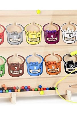 Joyreal Magneti per Lavagna Magnetica in Legno - Motricità Fine 3 4 5 anni Gioco di Abbinamento Selezione dei Colori Giochi Educativi Montessori Regalo per Bambini