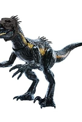 Jurassic World - Indoraptor Dinosauro Cerca e Attacca con attrezzatura di tracciamento e 3 funzionalità di attacco, Giocattolo per Bambini 4+ Anni, HKY12