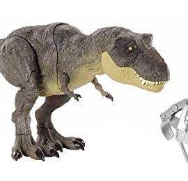 Jurassic World- T-Rex Passi Letale Articolato con Suoni, Giocattolo per Bambini 4+Anni, GWD67