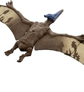 Jurassic World Dominion Attacco Ruggente - Pteranodonte, dinosauro con ruggito e attacco alato con morso per gioco fisico e digitale, Giocattolo per Bambini 4+ Anni, HDX42