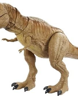 Jurassic World T-Rex Ruggito Epico, Dinosauro Snodato con Suoni e Vibrazioni, Giocattolo per Bambini 4+Anni, GRN70, Esclusivo Amazon