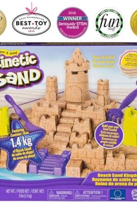 Kinetic Sand - Beach Sand Kingdom Playset with 3lbs of Beach Sand, for Ages 3 And Up