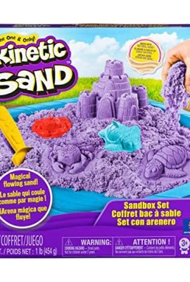 Kinetic Sand Playset Castelli di Sabbia Sabbia cinetica con vaschetta Sabbia magica Sabbia colorata a sorpresa 454gr 3 formine incluse Giocattoli per bambini e bambine 3 anni