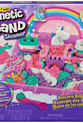 Kinetic Sand Sabbia magica – Regno degli unicorni 907 g + 8 stampi – Crea diverse forme ipnotizzanti con questa sabbia magica e colorata come la pasta da modellare, giocattolo per bambini 3 anni e +