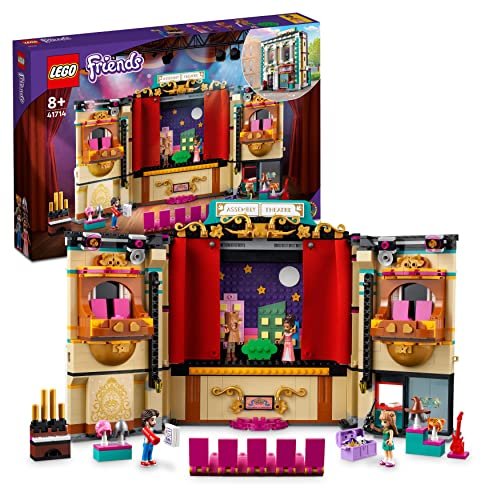 LEGO 41714 Friends La Scuola di Teatro di Andrea, Set con Edificio da Costruire, Mini Bamboline Giocattolo e Accessori, Giochi per Bambine o Bambini da 8 Anni in su, Idea Regalo