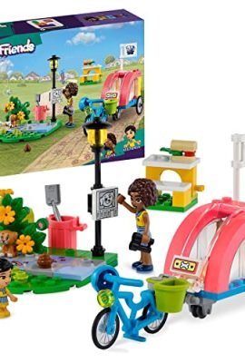 LEGO 41738 Friends Bici Di Soccorso Dei Cani, Giochi Per Bambini Per La Cura Degli Animali Domestici Con Animale Giocattolo E 2 Mini Bamboline, Personaggi Serie 2023