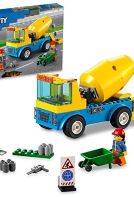 LEGO 60325 City Great Vehicles Autobetoniera, Camion Giocattolo per Bambini e Bambine da 4 Anni in su, Giochi con Veicoli da Cantiere, Idee Regalo