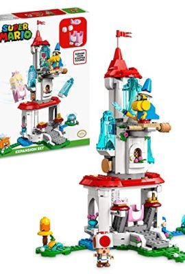 LEGO 71407 Super Mario La Torre di Ghiaccio e il Costume del Gatto Pesca, Set di Espansione, Minifigure di Rospo, Castello F