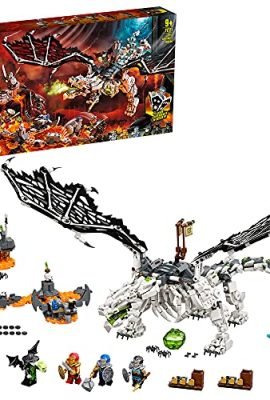 LEGO NINJAGO Drago dello Stregone Teschio, Giocattolo da Costruire e Gioco da Tavolo 2in1 con le Figure dell'Esercito degli Scheletri, 71721