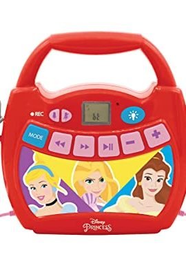 Lexibook- Disney Princess, Il Mio Primo Lettore Digitale con Microfono, Senza Fili, Funzione registra, Effetti vocali, Rosa, per i Bambini, Colore