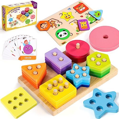 Subtail Gioco in Legno Montessori per Bambini 1-3 Anni - eZy toyZ