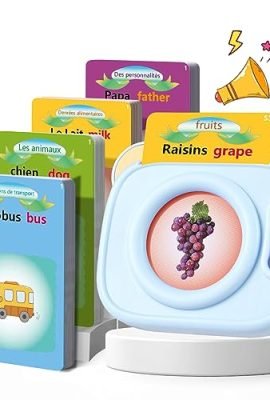 Talking Flash Cards Schede Flash Cards Parlanti Flash Cards Flash Cards Bambini Giocattoli Educativi per Bambini 2 3 4 5 6 Anni Autismo Giochi Regali di Compleanno per Bambini Giochi Montessori(Blu)