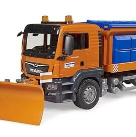 bruder 03785 - MAN TGS servizio invernale con spazzaneve, veicoli, spargisale, spazzaneve, servizio invernale, giocattolo dai 4 anni in su