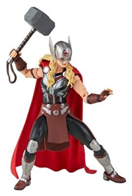 Marvel Hasbro Legends Series - Mighty Thor, action figure collezionabile da 15 cm, ispirata al film Thor: Love and Thunder, include 4 accessori e 1 parte Build-A-Figure