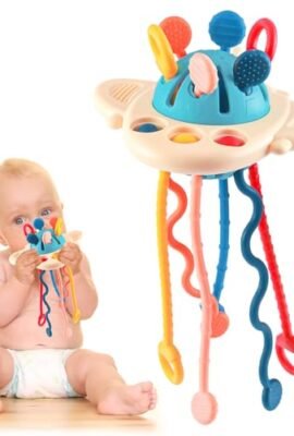 MYDOVA Silicone Montessori, Giochi Sensoriali per Neonati, Giocattoli da Viaggio per Bambini 1 Anno, Bambini per Abilità Motorie Fini, Giocattoli Bambino Regalo 1 Anno