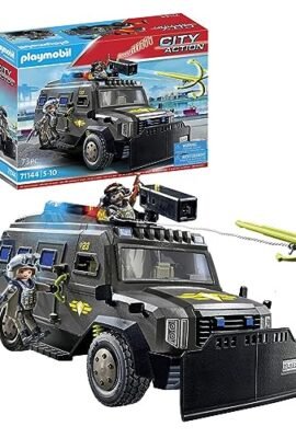 PLAYMOBIL 71144 City Action unità Speciale, Veicolo blindato,Elegante Fuoristrada delle Forze Speciali con luci e Suoni, Giocattolo per Bambini dai 5 Anni in su