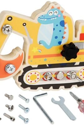 AUNGKWANG Giochi Montessori, Tavola a Vite in Legno Bambini Giocattoli, Giochi in Legno, Tavola da Cacciavite Montessori, Giochi Bambini 3 4 5 6 Anni