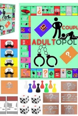 Axinyijia Adultopoly Board Game, Gioco di Coppia Monopoli per Adulti, Set di Giochi da Tavolo Adultopoly per le Coppie Riscaldare Sentimenti