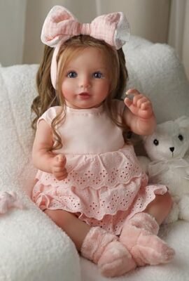 BABESIDE Bambole Reborn Femmina - 20 Pollici Bambole Reborn Realistiche con Capelli Lunghi, Corpo in Tessuto Morbido, Vestiti e Accessori per Bambini dai 3 Anni in su