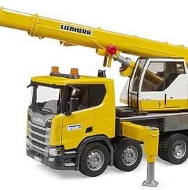 bruder 03571 - Scania Super 560R autogru Liebherr con modulo luci e suoni, veicoli, veicolo da costruzione, autogru, camion, giocattoli dai 4 anni in su