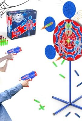 DX DA XIN Giochi di Tiro al Bersaglio con Luce ed Effetto Sonoro Bersaglio per Nerf Ragazzo Compleanno Regalo di Natale Giocattoli per Bambini 4-12 Anni