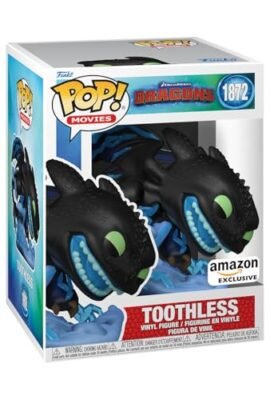 Funko POP! Premium: How To Train Your Dragon - Toothless With Lightning - Esclusiva Amazon - Figura in Vinile da Collezione - Idea Regalo - Merchandising Ufficiale - Giocattoli per Bambini e Adulti