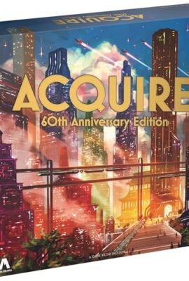 Renegade Game Studios: Acquire 60th Anniversary Edition - Deluxe Components, Finance Game of Speculation & Strategy, Ages 12+, 2-6 Players, 90 Min