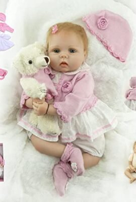 SYP Bambole Reborn 22 pollici 55 cm Ragazza Realistica Morbido Silicone Vinile Fatto a mano Bambola Che Sembrano Vere Neonato Reborn Bambole Regalo di Natale Ragazza