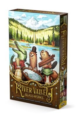 Allplay River Valley Glassworks Board Game – Strategic Drafting and Player Board Puzzle, 1-5 Players, Ages 7+, Fun for Everyone Series