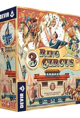 Devir - 3 Ring Circus, Gioco da Tavolo Strategia, Modalità Solitaria, Tematica Circo (BGCIRML)