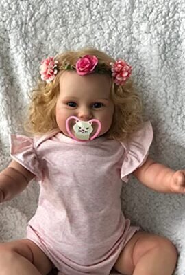 iCradle Reborn Baby Doll Girl 20 pollici Baby Doll in silicone con capelli biondi radicati Bambola realistica per neonato per bambini dai 3 anni in su