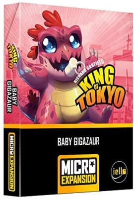 Iello | King of Tokyo: Baby Gigazaur Micro Expansion | Gioco da tavolo per famiglie | Età 8+ anni | 2-6 giocatori | Tempo di gioco: 30 minuti