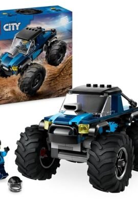 LEGO City Monster Truck Blu, Giocattolo Fuoristrada Off-Road da Costruire, Giochi per Bambini e Bambine da 5 Anni in su con Costruzioni, Regalo Divertente con Minifigure del Pilota del Veicolo 60402