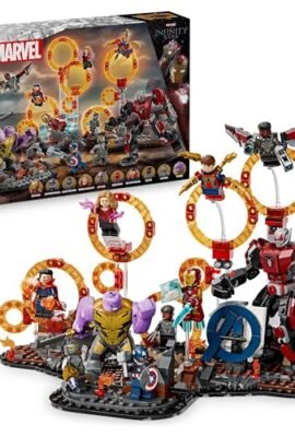 LEGO | Marvel Avengers: Endgame la Battaglia Finale, Giocattolo con Figura di Thanos, Mech di Ant-Man e 9 Minifigure tra cui Capitan America, Iron Man e Doctor Strange - Regalo per Bambini 76323